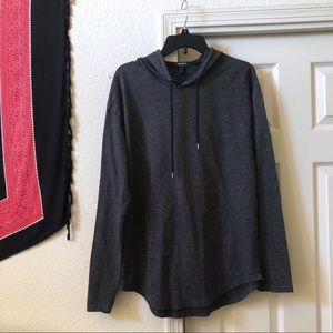 Forever 21 Men Long Sleeve Hooded Shirt
